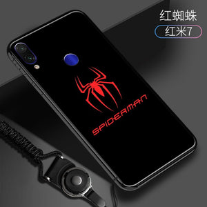 红米note7手机壳redmi7玻璃壳红米note7pro保护套防摔潮男女高档