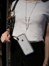 Load image into Gallery viewer, 奢华苹果x手机壳7plus个性钻iPhonexr网红8透明硅胶xs挂绳max潮女