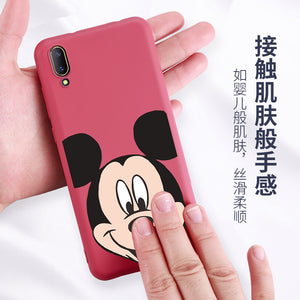 米奇老鼠vivov11手机壳防摔v11网红潮牌v11i超薄全包v11pro保护套防摔情侣款软壳液态硅胶创意男女新年款红色