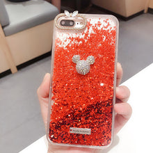 Load image into Gallery viewer, 苹果x手机壳6s女潮牌流沙奢华iphone8大气带钻7plus韩国网红新款xsmax软全包防摔立体水钻xr皇冠液体11promax