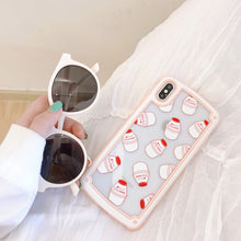 Load image into Gallery viewer, 糖果边框草莓牛奶苹果x手机壳xs max硅胶iPhone7plus/8/6s全包XR女6网红iPhonex磨砂iPonex潮iPhonexr 7p情侣