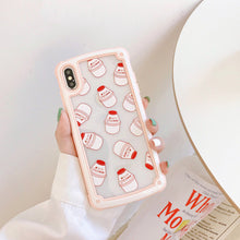 Load image into Gallery viewer, 糖果边框草莓牛奶苹果x手机壳xs max硅胶iPhone7plus/8/6s全包XR女6网红iPhonex磨砂iPonex潮iPhonexr 7p情侣