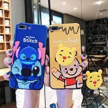 Load image into Gallery viewer, 史迪仔维尼熊OPPOA3手机壳A5男A3S女款A37软壳A7情侣A5S可爱A71挂绳A39卡通A57保护套A59支架A59S蓝A73黄A79