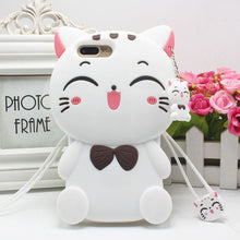 Load image into Gallery viewer, 招财猫iphonex手机壳xsmax卡通苹果7防摔8plus可爱xr硅胶套6s女xs