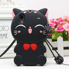 Load image into Gallery viewer, 招财猫iphonex手机壳xsmax卡通苹果7防摔8plus可爱xr硅胶套6s女xs