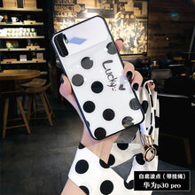 Load image into Gallery viewer, 补妆镜华为p30手机壳女mate20全包防摔p30pro玻璃mate10潮牌p20lite硅胶mate20pro个性创意p20pro带挂绳p20