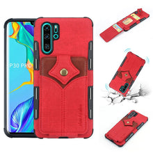 Load image into Gallery viewer, 华为P30手机壳放卡P30 PRO公交卡地铁门禁购物卡袋卡储物卡包一体硅胶保护套P30lite防摔网红男女创意插卡