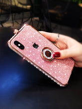 Load image into Gallery viewer, 苹果x手机壳新款xs max水钻金属边框iphonex防摔满钻网红xR女闪粉8plus带钻7plus高档6p边框壳6splus个性创意