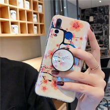Load image into Gallery viewer, 梅花蓝光华为mate30pro手机壳p30个性创意p20p硅胶支架mate20保护套荣耀20防摔情侣男女款nova5pro/4时尚软壳