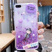 Load image into Gallery viewer, 红米6a手机壳3CC卡通M1803E1A/t/c液体流动redmi6a网红6A防摔壳小米红米6A少女流沙壳A6创意红迷6A炫彩星星