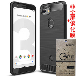 简魅 谷歌Pixel3碳纤维Google Pixel3XL手机壳pixel 3A全包壳手机套保护壳软壳硅胶套时尚拉丝男女款