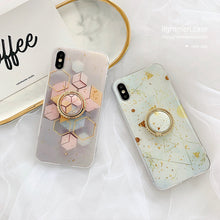 Load image into Gallery viewer, 金箔支架壳11Pro/Max苹果X/XS/XR手机壳iPhone6s/8plus/7女6p硅胶