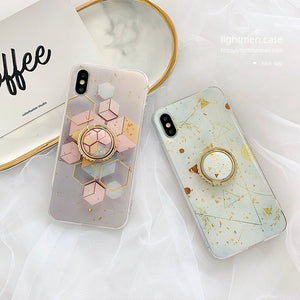 金箔支架壳11Pro/Max苹果X/XS/XR手机壳iPhone6s/8plus/7女6p硅胶