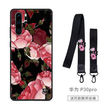 Load image into Gallery viewer, 佳朗华为P30手机壳男女款防摔磨砂硅胶全包个性创意P30lite网红卡通简约文艺清新p30Pro保护套复古花潮流情侣
