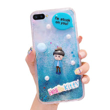 Load image into Gallery viewer, 红米6a手机壳3CC卡通M1803E1A/t/c液体流动redmi6a网红6A防摔壳小米红米6A少女流沙壳A6创意红迷6A炫彩星星