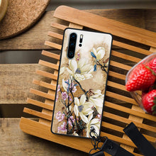 Load image into Gallery viewer, 佳朗华为P30手机壳男女款防摔磨砂硅胶全包个性创意P30lite网红卡通简约文艺清新p30Pro保护套复古花潮流情侣
