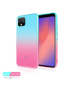 谷歌pixel4手机壳渐变透明彩虹google全包防摔Pixel 3A XL男女4xl