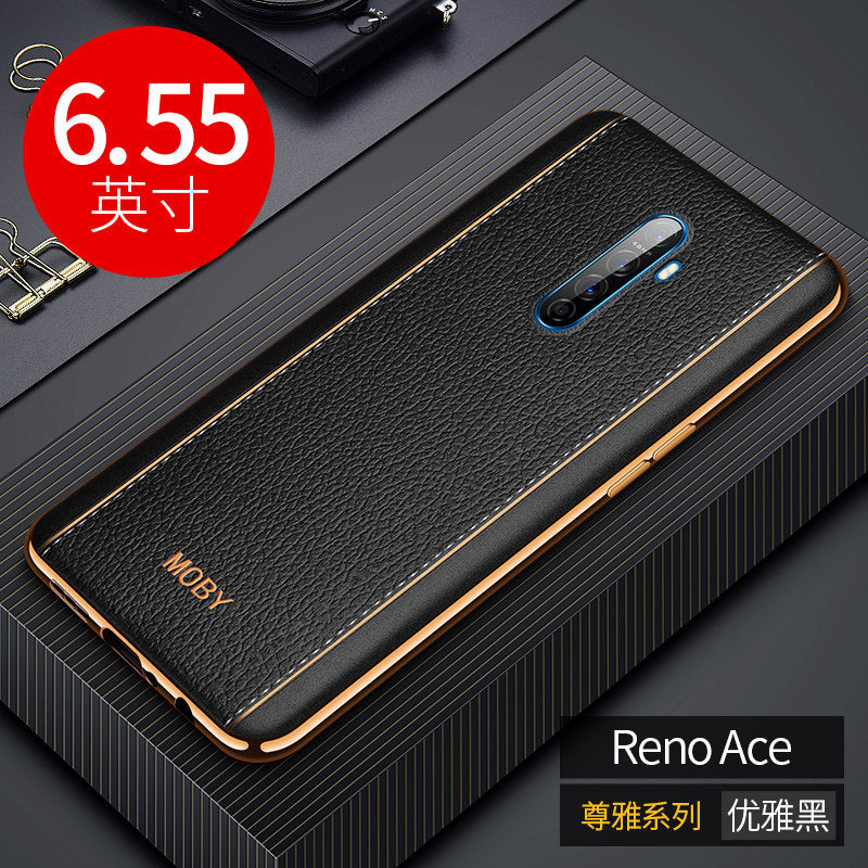 OPPO Reno2手机壳opporenoACE商务保护套reno 2高档5g版男全包opporeno2超薄ACE防摔0pp0个性创意0ppo女新款