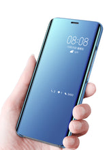 Load image into Gallery viewer, 三星S6Edge plus镜面手机壳S6 A50 智能休眠翻盖支架全包皮套批发