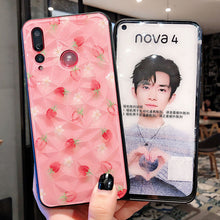 Load image into Gallery viewer, 草莓华为nova4手机壳潮牌女款华为nova5/3i/3e保护套4E全包防摔3/2S硬壳P20lite软硅胶荣耀10/8X/畅享9P外壳