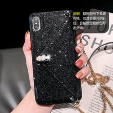 Load image into Gallery viewer, 潮牌零钱苹果8plus手机壳皮质X/Xr创意可斜挎挂绳iPhoneXsMax可以背的防摔6sp个性时尚7plus女款六八保护套XS