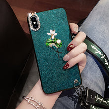 Load image into Gallery viewer, 红米K20祖母绿K20PRO创意红米Note7手机壳PRO水钻兰花红米6挂绳6A保护套Redmi7女款7A奢华小米Play挂脖潮牌韩