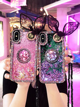 Load image into Gallery viewer, 苹果x手机壳女xr网红8plus流沙xs液体流动iphone6/6s时尚蕾丝6splus个性耳朵xsmax创意7硅胶7p全包边抖音潮款