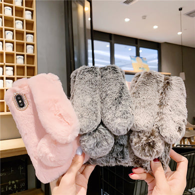 冬季华为p20pro手机壳p30女款mate20毛绒兔子Nave3e/3i/4/5网红同款10荣耀20毛茸茸8x硅胶全包nova2s软壳9x潮