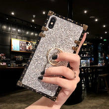 Load image into Gallery viewer, iphonexs max手机壳女款带钻xs硅胶苹果x软壳8plus全包ip7方形个性苹果6/6s潮牌防摔plus创意保护套