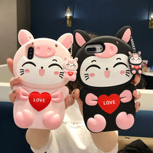 Load image into Gallery viewer, 华为p20pro手机壳nova4软P30pro保护套nova5i卡通硅胶防摔P30少女款华为nova3i全包nova5pro可爱猫咪手机软壳