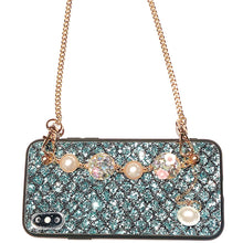 Load image into Gallery viewer, 三星s10plus手机壳奢华斜跨s9+闪粉s10+挂链女M20潮牌A70/60软壳5