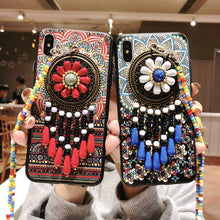 Load image into Gallery viewer, 新款中国风苹果X手机壳民族风复古iPhoneXSMAX流苏吊坠7plus保护套高档8x女款苹果7外壳旅游个性8P防摔XR挂绳