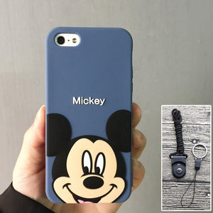 iphone5S手机壳苹果5保护套5S情侣卡通硅胶套SE全包防摔软外壳女