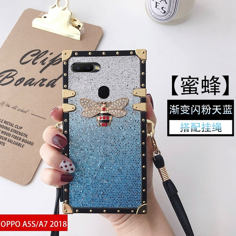 oppoA5S手机壳oppo A5S奢华闪粉6.2英寸0pp0a5s蜜蜂oppa opp0a5s潮女ins网红opooa个性opa5s全包防摔opop外套