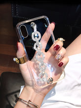 Load image into Gallery viewer, 华为mate10女款mate20硅胶透明软壳p20/p30创意水钻腕带pro全包边潮牌nova2s保护套nova3/3e/3i/4抖音荣耀10