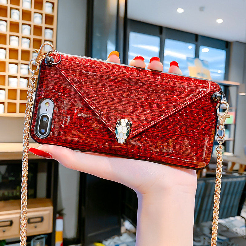 潮牌零钱苹果8plus手机壳皮质X/Xr创意可斜挎挂绳iPhoneXsMax可以背的防摔6sp个性时尚7plus女款六八保护套XS