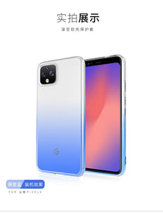 谷歌pixel4手机壳渐变透明彩虹google全包防摔Pixel 3A XL男女4xl