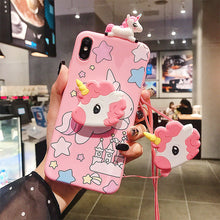 Load image into Gallery viewer, 少女独角兽OPPOA3手机壳A5硅胶A3S女款A37软壳A7可爱A5S超萌A71卡通A39保护套A57支架A59挂绳A59S粉色A73 A79