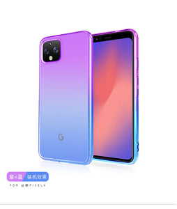 谷歌pixel4手机壳渐变透明彩虹google全包防摔Pixel 3A XL男女4xl