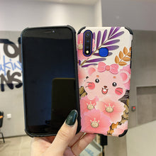 Load image into Gallery viewer, Japan and South Korea illustration vivo Y5S phone shell female models Y7S Y3 cute cartoon protective sleeve silk pattern Y19 Y17 creative sets drop resistance vivo silicone corners literary clear the new network Red tide soft-shell models