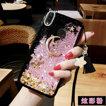 Load image into Gallery viewer, 华为p20pro手机壳p30女款网红p10plus流沙液体流动个性por水钻nova3创意4日韩3i硅胶2s潮牌荣耀9i防摔v20全包