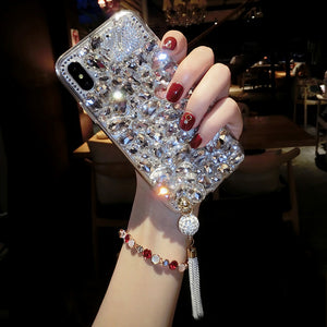 Huawei p30 / pro phone shell female models p20 / lite luxurious atmosphere full of diamond p10 / plus swan tassel p9 / p8 all-inclusive soft red border network fell creative personality Korea Tide brand