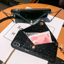 Load image into Gallery viewer, 潮牌零钱苹果8plus手机壳皮质X/Xr创意可斜挎挂绳iPhoneXsMax可以背的防摔6sp个性时尚7plus女款六八保护套XS