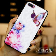 Load image into Gallery viewer, oppoa7x手机壳潮牌oppoA7X钻石纹玻璃a7x个性创意全包边防摔oppof9硅胶软壳磨砂网红情侣硬保护套女ins新品F9