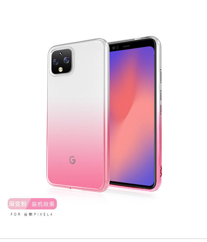 谷歌pixel4手机壳渐变透明彩虹google全包防摔Pixel 3A XL男女4xl