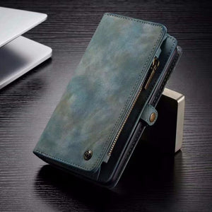 三星S10+钱包款真皮套S9+手机壳翻盖S8+多功能插卡保护套防摔S7ed