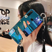 Load image into Gallery viewer, 华为p30青春手机壳挂绳p30lite软壳复古相机p30Lite网红斜挎p30lite硅胶套P30lite创意支架p30LITE腕带女款潮