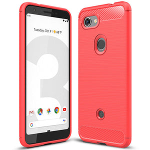 简魅 谷歌Pixel3碳纤维Google Pixel3XL手机壳pixel 3A全包壳手机套保护壳软壳硅胶套时尚拉丝男女款