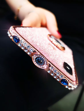 苹果8plus手机壳水钻iphone7plus满钻6s金属边框带闪粉8女潮6plus镶钻苹果X边框奢华XR全包防摔xs网红max新款