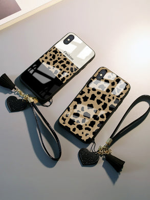 小米8手机壳青春版探索屏幕指纹版8se豹纹玻璃镜面6x小米6全包防摔ins风小米9红米note7 pro网红女款潮挂绳5x